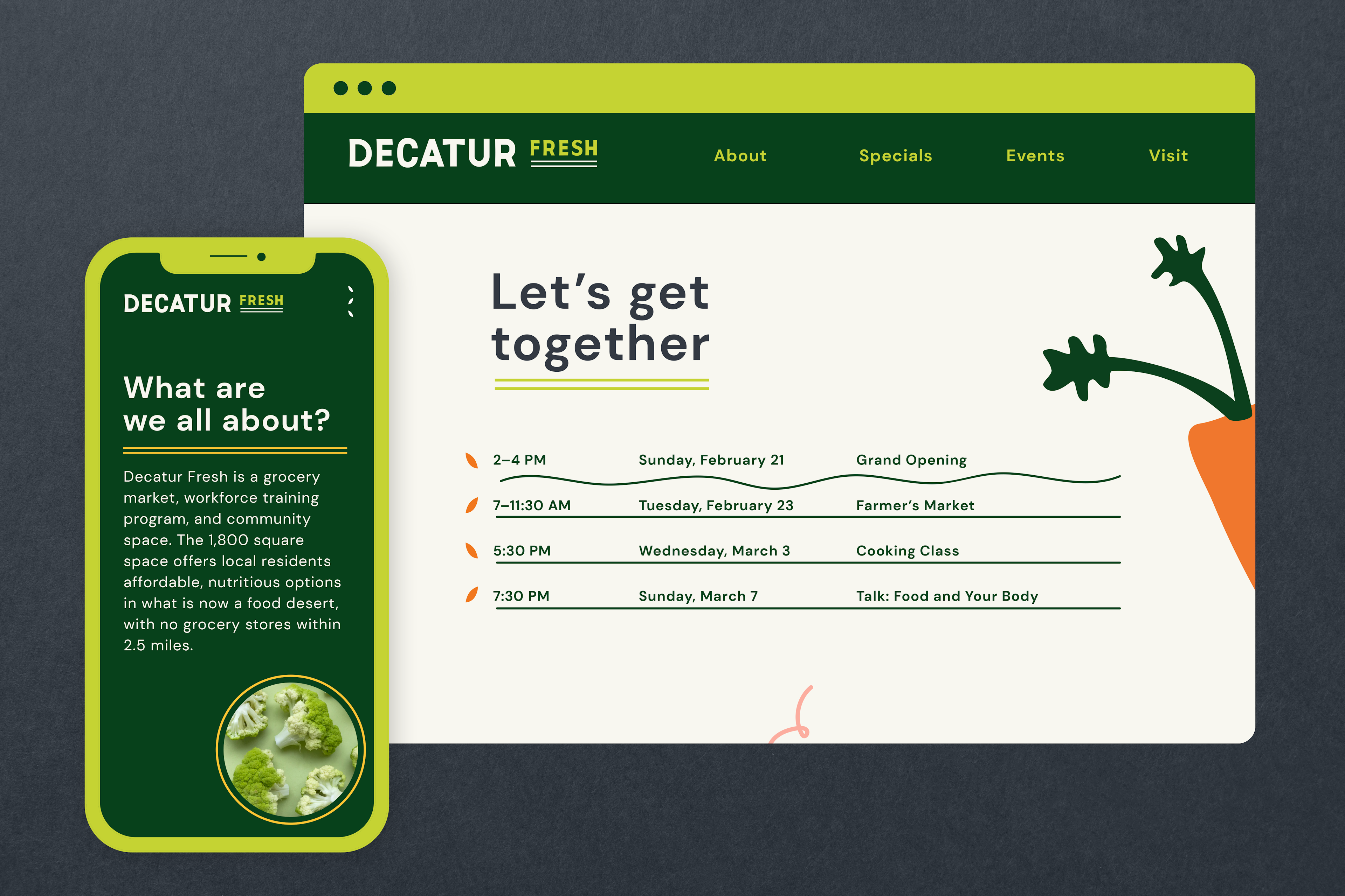 Decatur Fresh - Web and Mobile Still